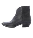 ゴールデングース GOLDEN GOOSE ウエスタンショートブーツ レザー 37 黒 ブラック /SR