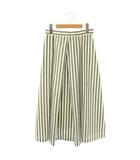 プラステ PLST 23SS タックフレアスカート M グレー ホワイト /DO ■OS