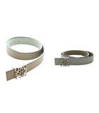 ロエベ LOEWE アナグラムベルト リバーシブル 30/32 グレージュ ライトブルー /SS ■OS ■SH