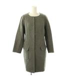 エポカ EPOCA ウール ノーカラーコート アウター 38 グレー /DF ■OS