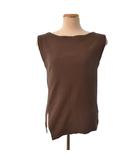イエナ IENA 16AW ノースリーブ リブ プルオーバー カットソー 茶 ブラウン ■FY