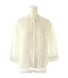 イエナ IENA 24AW シアーコットンギャバフリルシャツ 長袖 ホワイト /DO ■OS