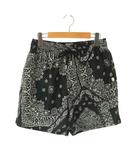 ウノピュウノウグァーレトレ 1PIU1UGUALE3 BANDANA PATCH SWIM WEAR SHORTS スイム ショーツ 総柄 M ブラック /HK ■OS ■AD
