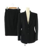 グッチ GUCCI スーツセットアップ 上下 テーラードジャケット タイトスカート ミモレ ロング ボタンフライ ウール 38 濃紺 /NR ■OS