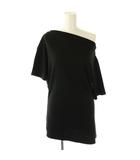 ダイアグラム グレースコンチネンタル Diagram GRACE CONTINENTAL 25AW ラメリブジャージトップ カットソー 半袖 36 ブラック /DF ■OS