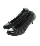 シャネル CHANEL バレエシューズ ラウンドトゥ レザー ココマーク 35 22.0cm 黒 ブラック /MI ■OS