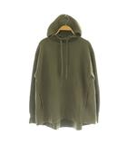 セオリーリュクス theory luxe Cotton Cashmere Jamie ニットフーディーパーカー 長袖 プルオーバー 38 カーキ /MY ■OS