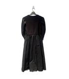  ELENDEEK エレンディーク  ロングワンピース ニット切替 長袖 1 黒 ブラック 512110322801-01 ■FY