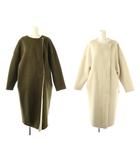 カーサフライン CASA FLINE エコファーリバーシブルコート F アイボリー カーキ /DO ■OS