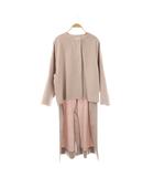 アドーア ADORE ライトカシミヤコートアウター 36 スモークピンク ノーカラー /CX ■OS