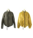 ヘルノ HERNO Bolla リバーシブルダウンジャケット ジップアップ 50 イエロー グレー 1000133 /HK ■OS