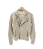 ラルフローレン RALPH LAUREN ライダースニットジャケット ジップアップ S グレー /HK ■OS