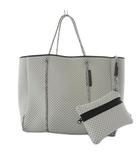 ステイトオブエスケープ STATE OF ESCAPE トートバッグ ハンドバッグ ネオプレン ポーチ付き ホワイト /YO26