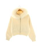 スナイデル SNIDEL 24AW ファーニットフーディ パーカー クロップド 0 アイボリー /DF ■OS