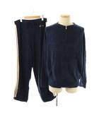 ジェラートピケ gelato pique 24AW UNISEX スムーズィーZIPブルゾン セットアップ 上下 ニットジャケット パンツ ストレート 部屋着 ルームウェア M-L 紺 PUNT244073 /NR ■OS