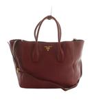 2WAY トートバッグ ショルダーバッグ レザー ワインレッド 赤 /MI ■OS ■OH