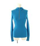 ナゴンスタンス nagonstans 25AW high-neck hooded rib pullover プルオーバー ニットパーカー セーター M ターコイズブルー /ES ■OS