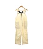 リー LEE ワイドカーゴオーバーオールパンツ デニム サロペット コットン M オフホワイト 黒 /NR ■OS