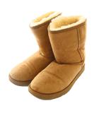 アグ オーストラリア UGG australia リボン刺繍ムートンブーツ ショート US6 23cm 茶 ブラウン /SS ■OS ■SH