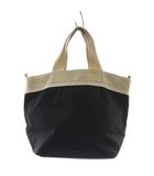 レスポートサック LesportSAC ハンドバッグ ナイロン 黒 ブラック アイボリー /AQ ■OS