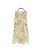  アベニールエトワールクチュール AVENIRETOILE COUTURE フラワープリント ノースリーブワンピース 膝丈 38 ホワイト /MY ■OS ■SH