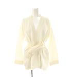 エブール ebure コットン カーディガン ニット オフホワイト /ES ■OS