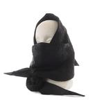 ラインヴァンド LEINWANDE Botanical Satin Quilting Scarf スカーフ バンダナ ブラック /YO34