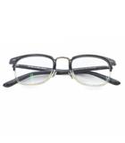 イエローズプラス YELLOWS PLUS half ウェリントン眼鏡 メガネ 度無し 48□22 黒 ブラック クリア /SR ■AD