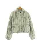 フォクシー FOXEY 23年 Neige Short Coat コート 中綿 アウター 42 ライトグレー 43870 /CX ■OS