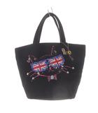 シンクビー! Think Bee 猫スパンコール刺繍 トートバッグ ハンドバッグ 黒 ブラック /SR