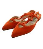 ネブローニ Nebuloni フラットパンプス Tストラップ スエード 37 オレンジ /SS ■OS ■SH