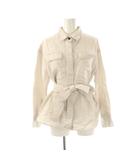 エブール ebure リネンツイルフラップブラウス 36 オフホワイト /DO ■OS