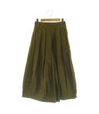 ハーベスティ HARVESTY A21609 サーカスキュロットパンツ ガウチョ タック 0 カーキ /MY ■OS ■SH