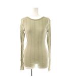 ミューズ ドゥーズィエム クラス MUSE de Deuxieme Classe 23SS Dainty Tシャツ ニット カットソー 長袖 リブ コットン グリーン /NR ■OS