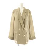 グリーンレーベルリラクシング ユナイテッドアローズ green label relaxing 25SS リネンライク テーラードジャケット F ベージュ /ES ■OS