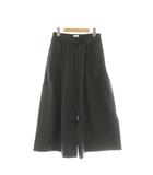 イエナ IENA 25SS ギャザータックガウチョパンツ ワイドパンツ 38 ブラック /DF ■OS