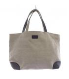 ゲンテン genten キャンバス トートバッグ ハンドバッグ 黒 ブラック ベージュ /SR