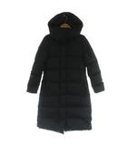 バナナリパブリック BANANA REPUBLIC ダウンコート ロング フード XS ブラック /MY ■OS