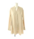 プラステ PLST ジョーゼットバックプリーツブラウス M ベージュ /DO ■OS