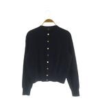 プラステ PLST 24AW UVカットレーヨンブレンドメタルボタンカーディガン ニット M ネイビー /MY ■OS