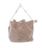 バリー BALLY レザー 巾着 ショルダーバッグ ロゴ ピンク /SR