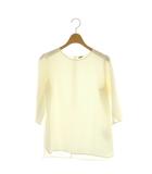 ミューズ ドゥーズィエム クラス MUSE de Deuxieme Classe トリアセジョーゼット7分袖プルオーバー ブラウス オフホワイト /DF ■OS