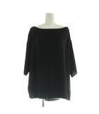 ミューズ ドゥーズィエム クラス MUSE de Deuxieme Classe 16SS ドレープブラウス 七分袖 チェーン ブラック /MY ■OS