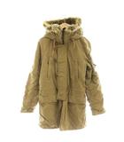 ジョンブル JOHNBULL ミリタリーコート モッズコート フード S ベージュ /ES ■OS