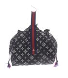 ラシット RUSSET モノグラム 巾着 エコバッグ ハンドバッグ 黒 ブラック /SR