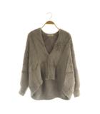 ジャスグリッティー JUSGLITTY 25AW トッパーカーディガン シャギーニット 2 パープル /MI ■OS