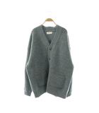  アーニーパロ erniepalo 24AW 日本製 SHETLAND WOOL RIB MIDDLE CARDIGAN シェットランドウール ニット カーディガン 46 ブルー /DF ■OS