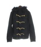 ヒロミチナカノ hiromichi nakano ダッフルコート ウール LL 黒 ブラック フード付き トグルボタン 長袖 /AB ■OS