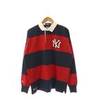 ポロ バイ ラルフローレン Polo by Ralph Lauren × MLB NY YANKEES  ラガーシャツ カットソー ポロシャツ 長袖 コットン L 赤 紺 /NR ■OS ■AD