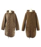 アーメン ARMEN 花柄 リバーシブル キルティングコート フード 1 ブラウン マルチカラー /ES ■OS